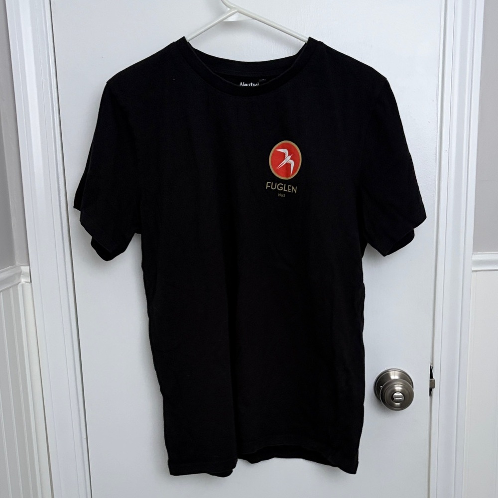 Neutral Fuglen Black Short Sleeve Tee for Men